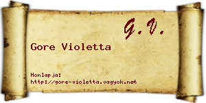 Gore Violetta névjegykártya